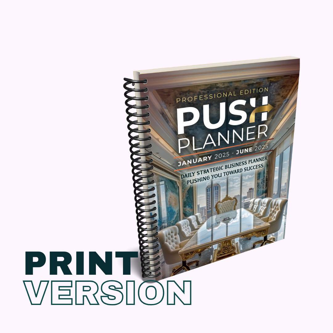 PUSH Planner Jan - Jun 2025 Elegant White - Hard Copy