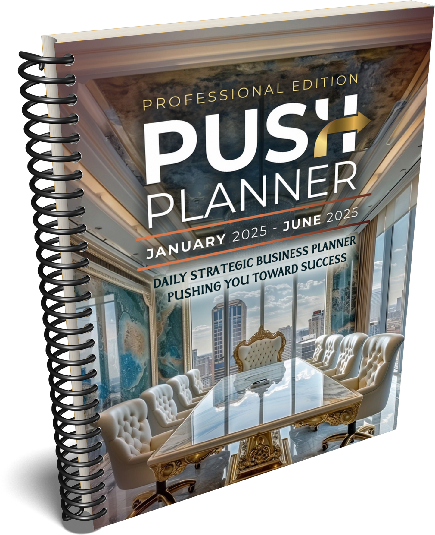 PUSH Planner Jan - Jun 2025 Elegant White - Hard Copy